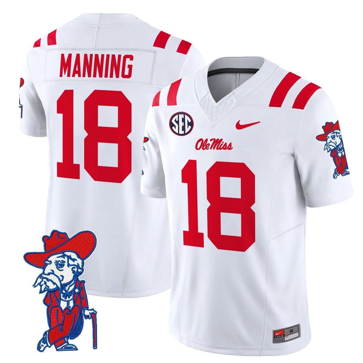 Personalized OMB 2026 Vapor Limited Jersey V2 - White / Archie Manning Stitched