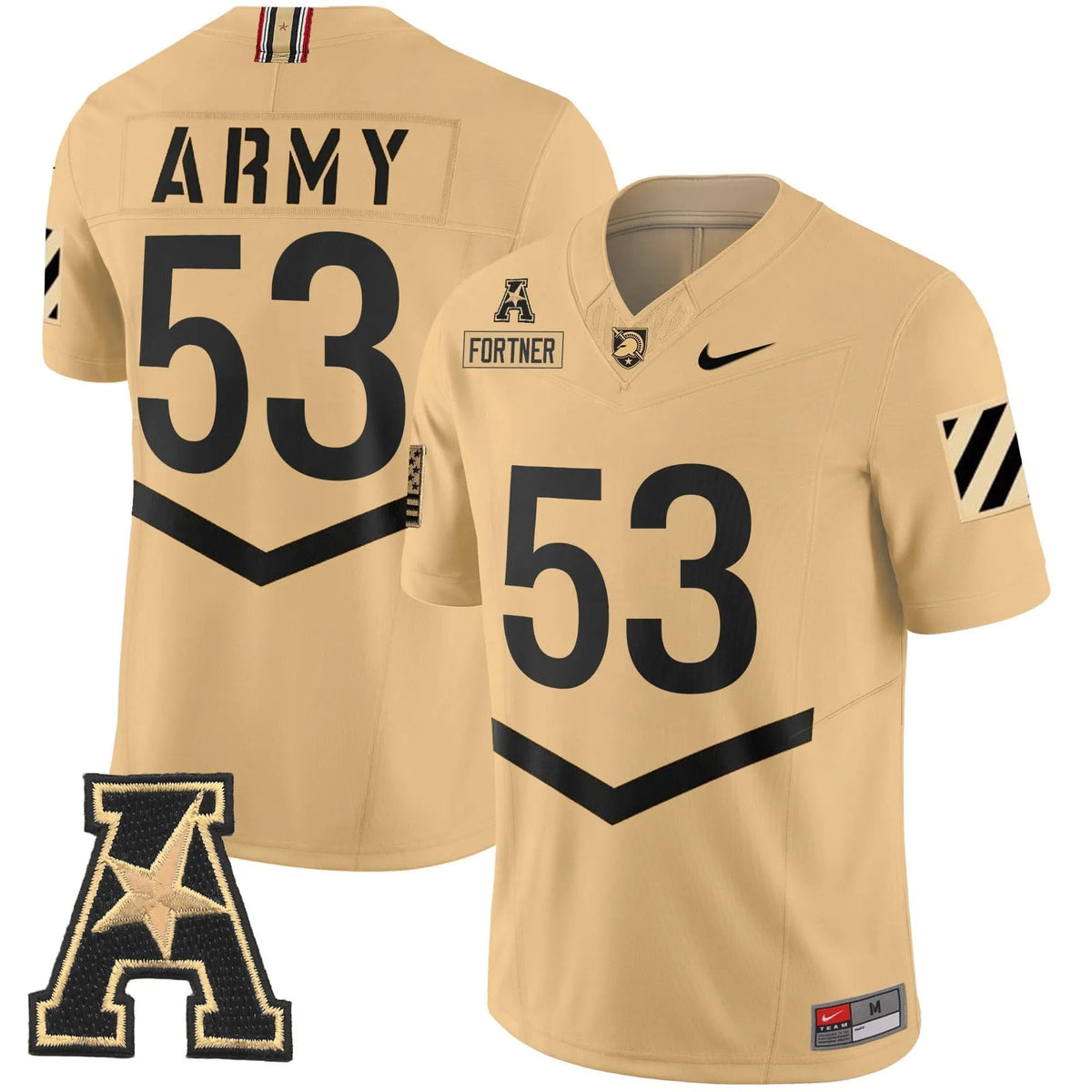 Personalized ABK 2026 Vapor Limited Jersey - AAC Patch - Tan / Kalib Fortner Stitched
