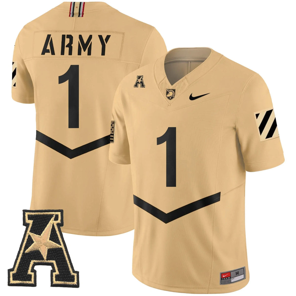 Personalized ABK 2026 Vapor Limited Jersey - AAC Patch - Tan / #1 Team Stitched