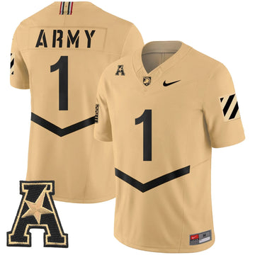 Personalized ABK 2026 Vapor Limited Jersey - AAC Patch - Tan / #1 Team Stitched
