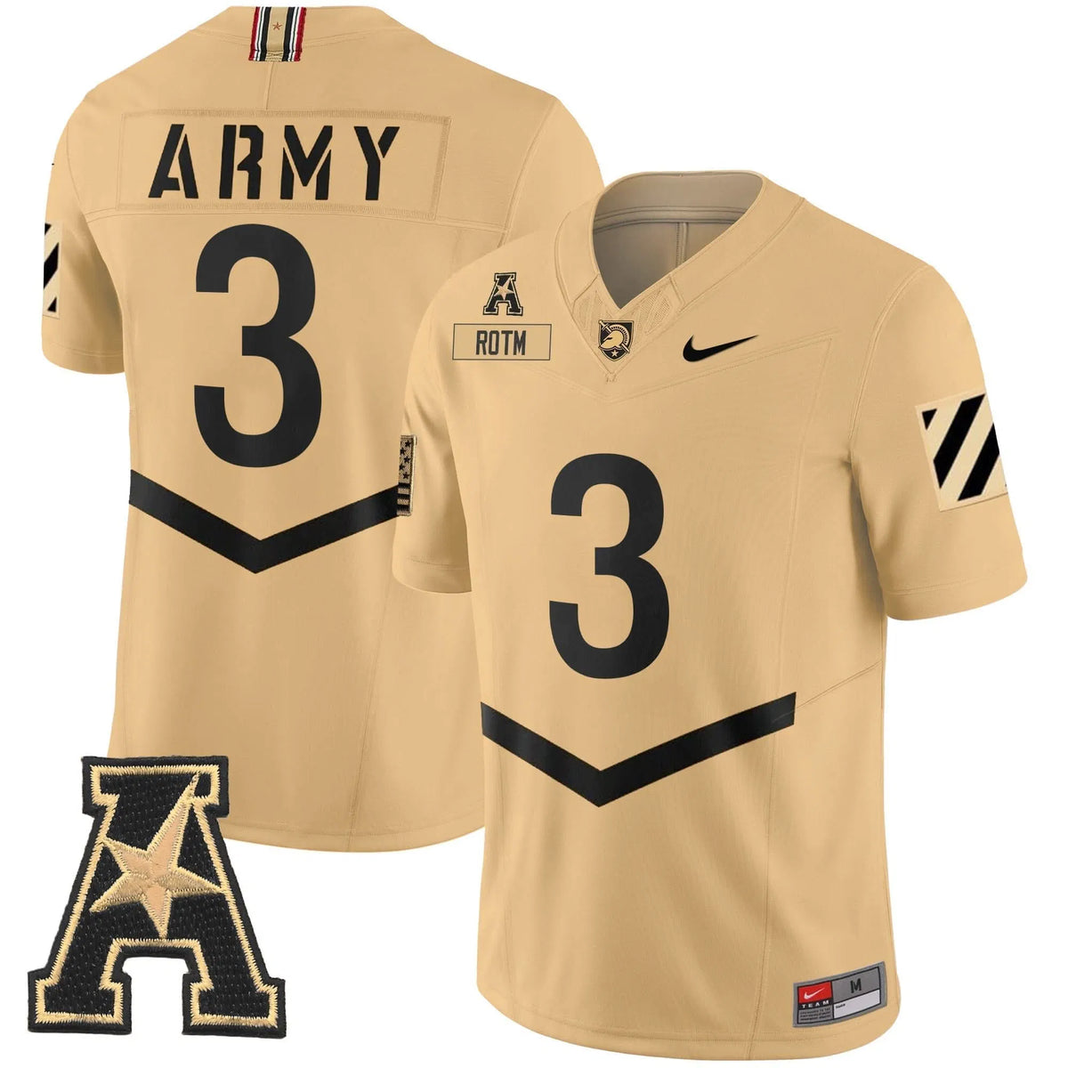 Personalized ABK 2026 Vapor Limited Jersey - AAC Patch - Tan / ROTM Stitched
