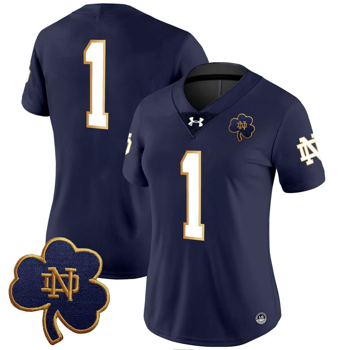 Personalized Women's NDFI 2026 Vapor Limited Jersey V3 - Stitched - Navy / #1 Team Stitched
