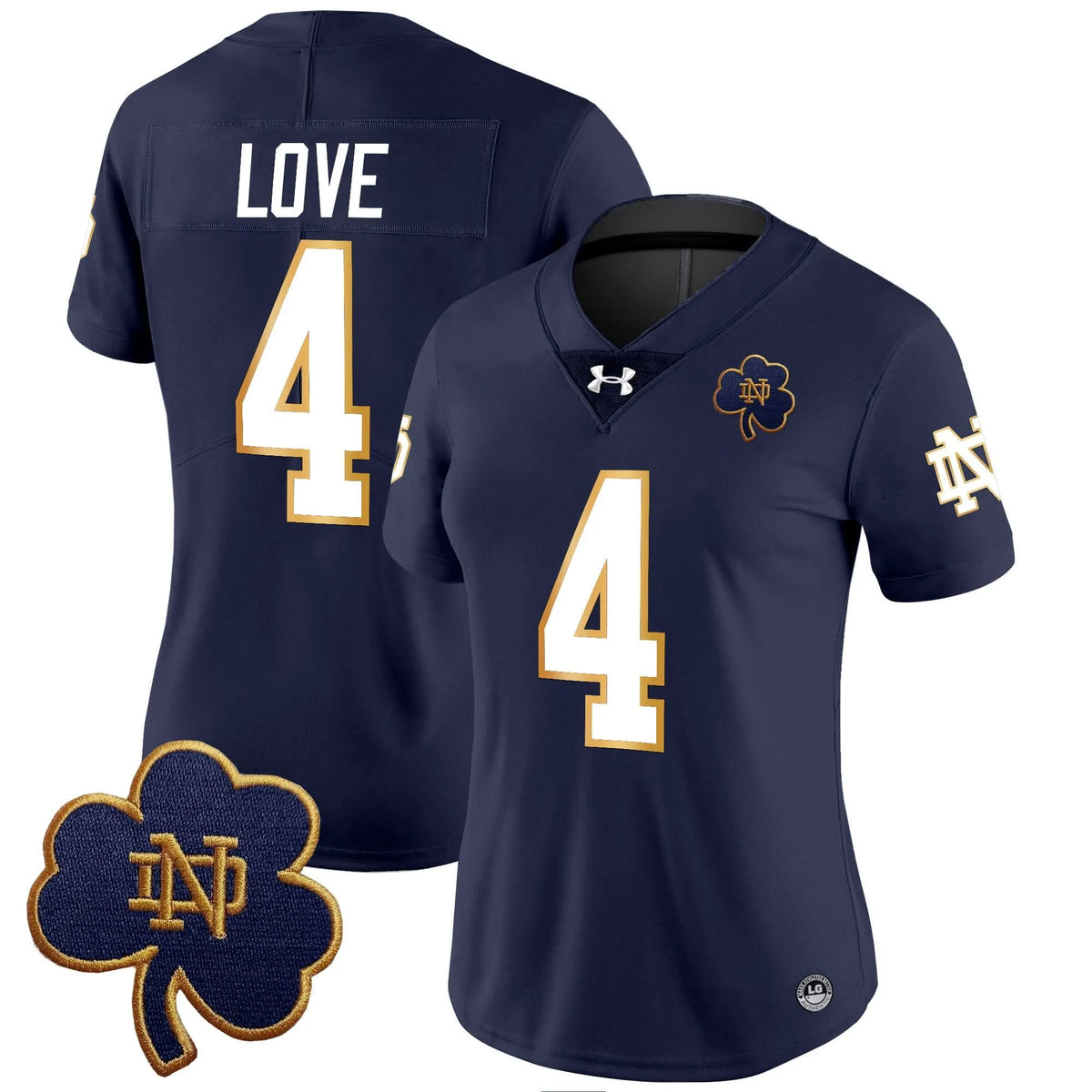 Personalized Women's NDFI 2026 Vapor Limited Jersey V3 - Stitched - Navy / Jeremiyah Love Stitched