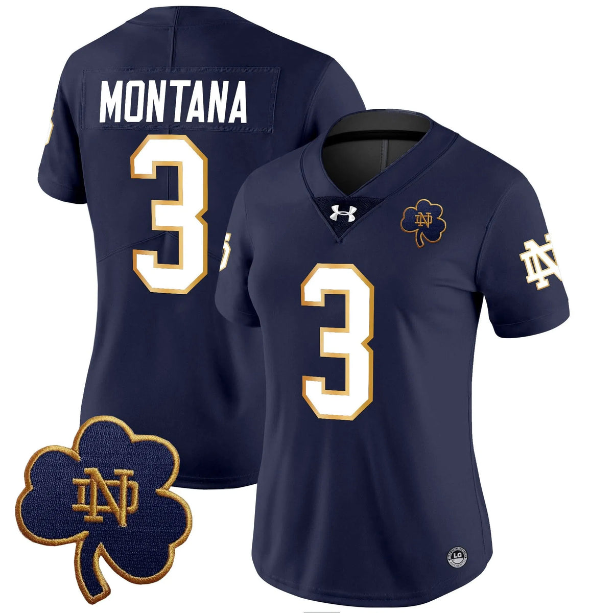 Personalized Women's NDFI 2026 Vapor Limited Jersey V3 - Stitched - Navy / Joe Montana Stitched