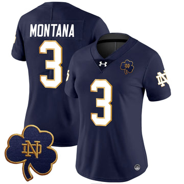 Personalized Women's NDFI 2026 Vapor Limited Jersey V3 - Stitched - Navy / Joe Montana Stitched