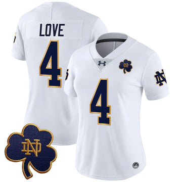 Personalized Women's NDFI 2026 Vapor Limited Jersey V3 - Stitched - White / Jeremiyah Love Stitched