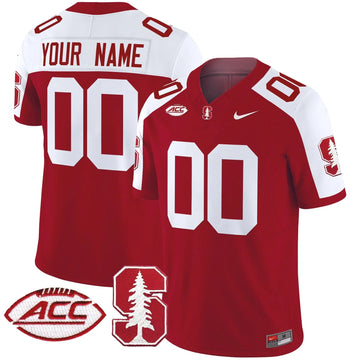 Personalized Stanford Cardinal 2026 ACC Patch Vapor Limited Custom Jersey - Crimson Alternate Stitched