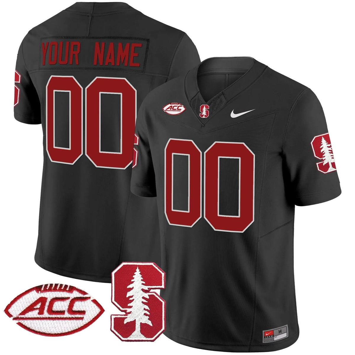 Personalized Stanford Cardinal 2026 ACC Patch Vapor Limited Custom Jersey - Black Stitched
