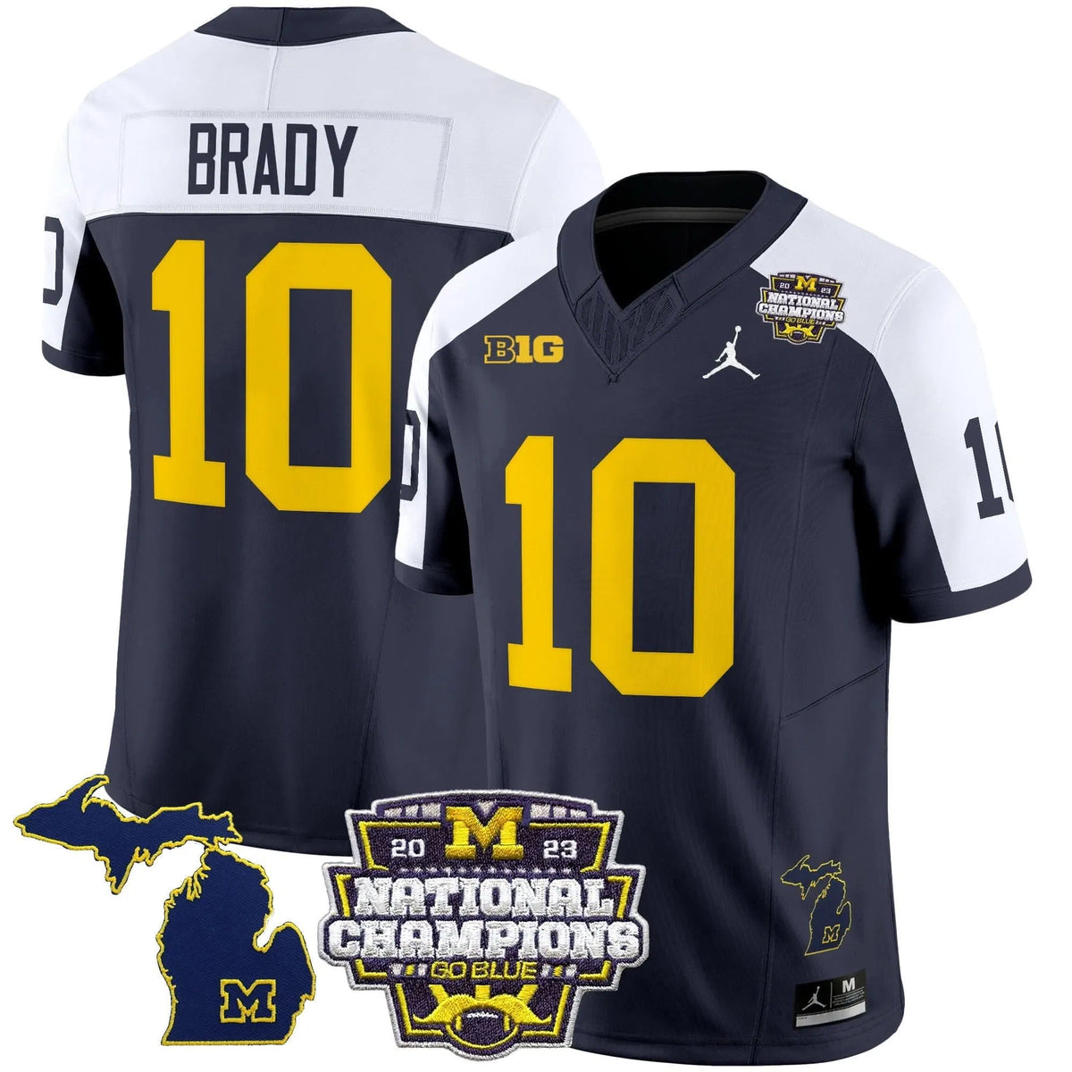 Personalized MW 2023 National Champions Patch Vapor Jersey V6 - Alternate / Tom Brady Stitched