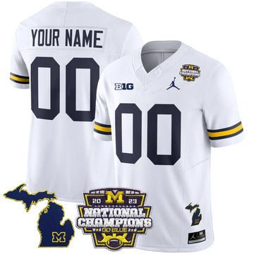 Personalized MW 2023 National Champions Patch Vapor Jersey V6 - White Stitched