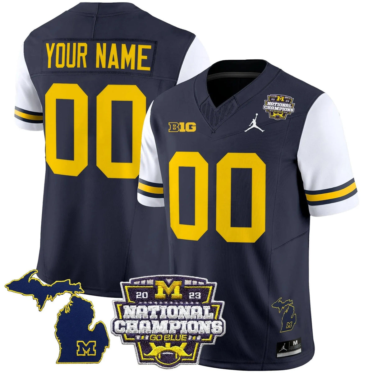 Personalized MW 2023 National Champions Patch Vapor Jersey V6 - White Sleeves Stitched