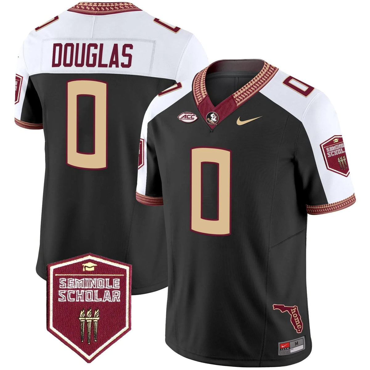 Personalized FSS 2026 Seminole Scholar Patch Vapor Limited Jersey - Black Alternate / Ja'Khi Douglas Stitched