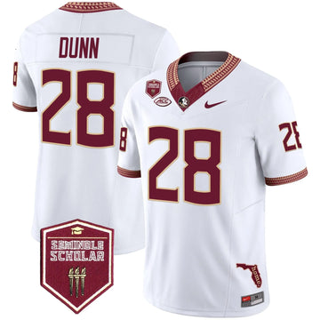 Personalized FSS 2026 Seminole Scholar Patch Vapor Limited Jersey - White / Warrick Dunn Stitched