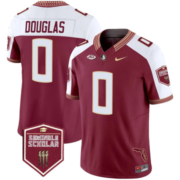 Personalized FSS 2026 Seminole Scholar Patch Vapor Limited Jersey - Garnet Alternate / Ja'Khi Douglas Stitched