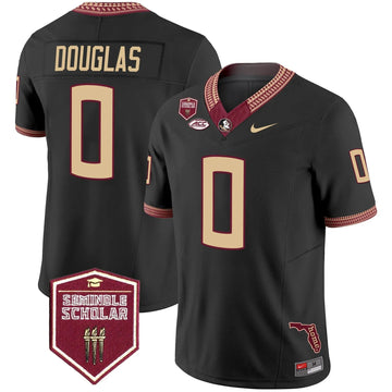 Personalized FSS 2026 Seminole Scholar Patch Vapor Limited Jersey - Black / Ja'Khi Douglas Stitched