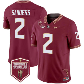 Personalized FSS 2026 Seminole Scholar Patch Vapor Limited Jersey - Garnet / Deion Sanders Stitched