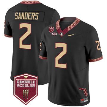 Personalized FSS 2026 Seminole Scholar Patch Vapor Limited Jersey - Black / Deion Sanders Stitched