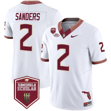 Personalized FSS 2026 Seminole Scholar Patch Vapor Limited Jersey - White / Deion Sanders Stitched