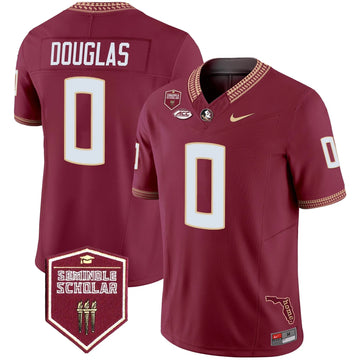 Personalized FSS 2026 Seminole Scholar Patch Vapor Limited Jersey - Garnet / Ja'Khi Douglas Stitched