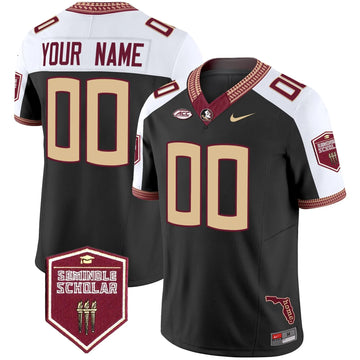 Personalized FSS 2026 Seminole Scholar Patch Vapor Limited Custom Jersey - Black Alternate Stitched