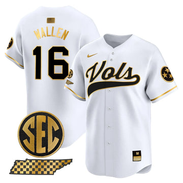 Personalized TV 2026 Vapor Premier Limited Baseball Jersey - Stitched - White Gold / Morgan Wallen Stitched