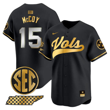 Personalized TV 2026 Vapor Premier Limited Baseball Jersey - Stitched - Black Gold / Bru McCoy Stitched