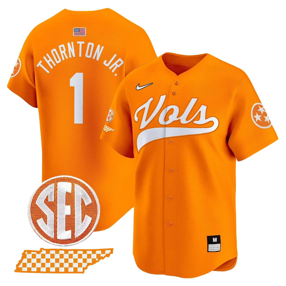 Personalized TV 2026 Vapor Premier Limited Baseball Jersey - Stitched - Orange / Thornton Jr. Stitched