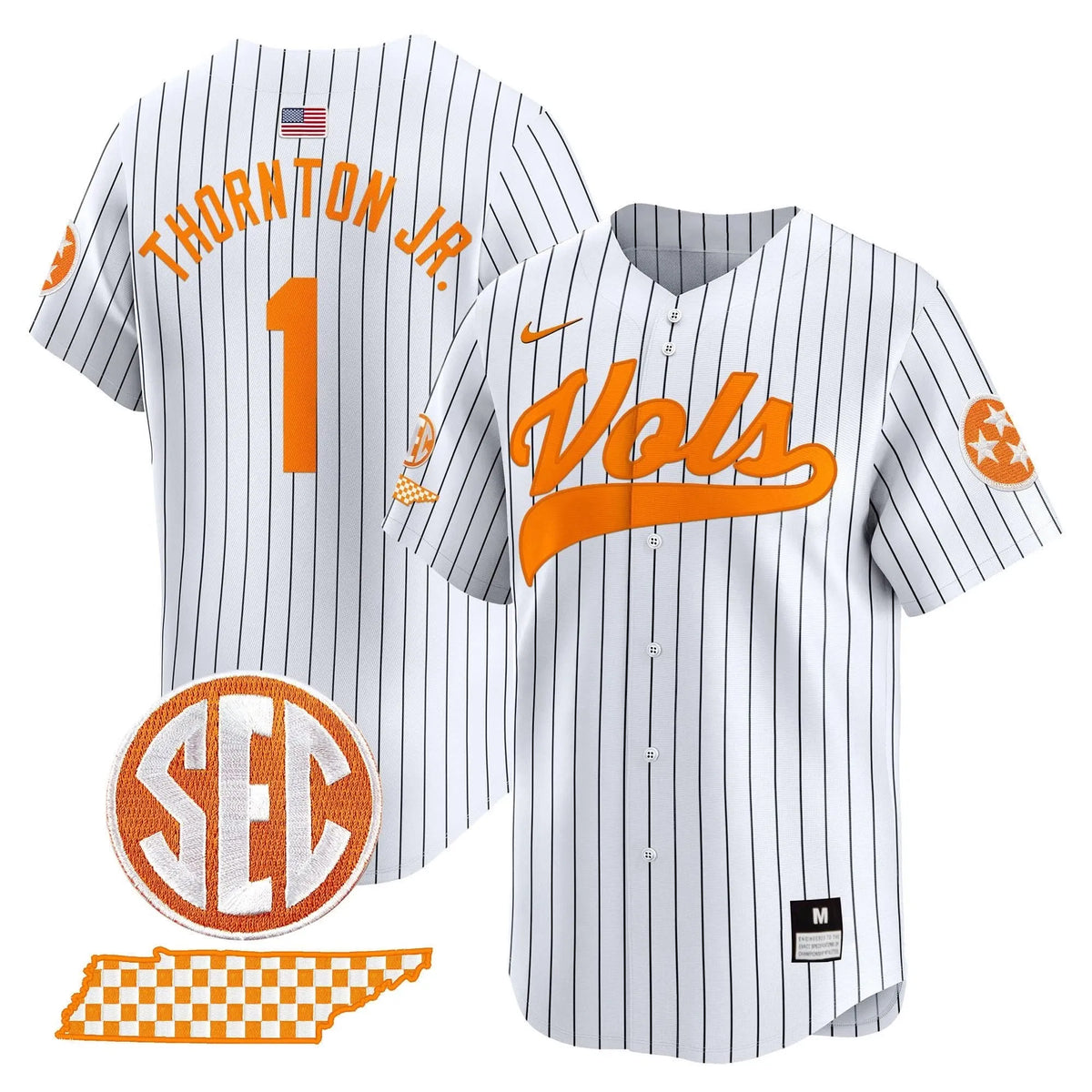 Personalized TV 2026 Vapor Premier Limited Baseball Jersey - Stitched - Pinstripe / Thornton Jr. Stitched