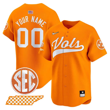 Personalized TV 2026 Vapor Premier Limited Baseball Custom Jersey - Stitched - Orange Stitched