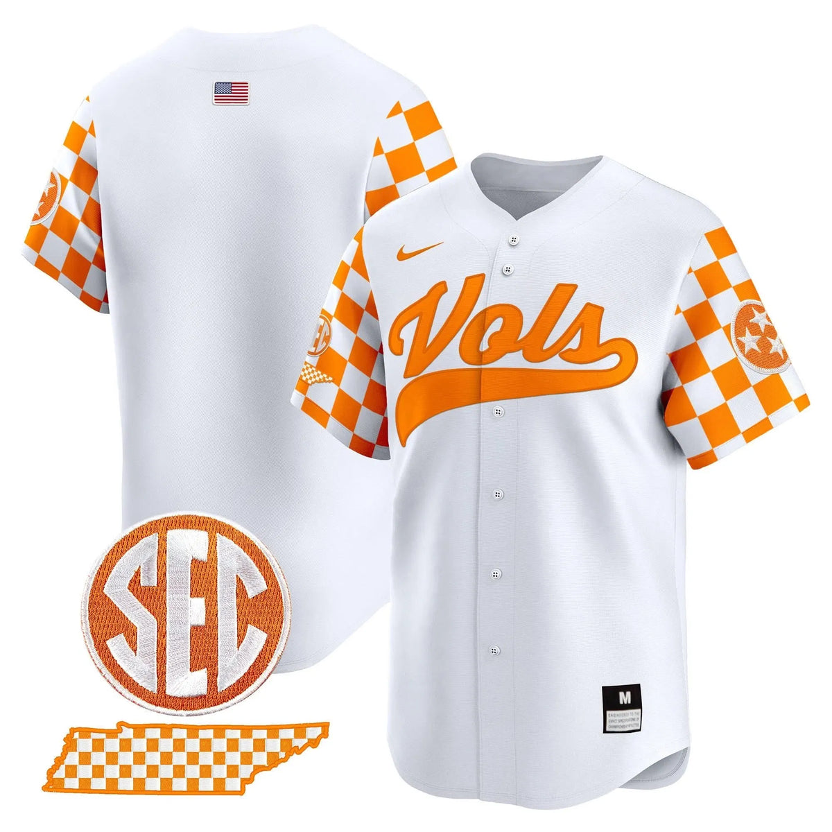 Personalized TV Checkerboard 2026 Vapor Premier Limited Baseball Jersey - Stitched - White / Team Stitched