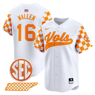 Personalized TV Checkerboard 2026 Vapor Premier Limited Baseball Jersey - Stitched - White / Morgan Wallen Stitched