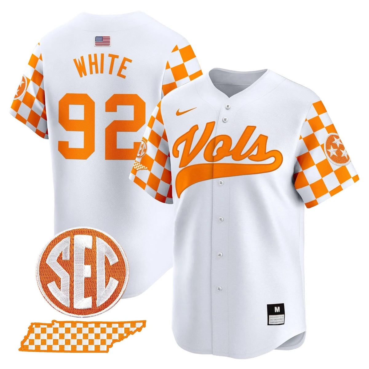 Personalized TV Checkerboard 2026 Vapor Premier Limited Baseball Jersey - Stitched - White / Reggie White Stitched