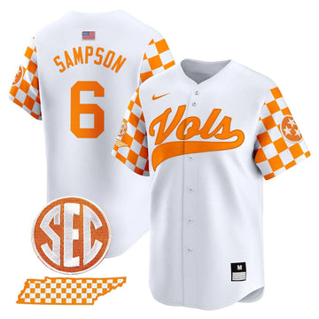 Personalized TV Checkerboard 2026 Vapor Premier Limited Baseball Jersey - Stitched - White / Dylan Sampson Stitched