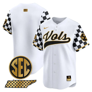 Personalized TV Checkerboard 2026 Vapor Premier Limited Baseball Jersey - Stitched - White Gold / Team Stitched