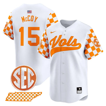 Personalized TV Checkerboard 2026 Vapor Premier Limited Baseball Jersey - Stitched - White / Bru McCoy Stitched