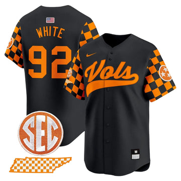 Personalized TV Checkerboard 2026 Vapor Premier Limited Baseball Jersey - Stitched - Black / Reggie White Stitched
