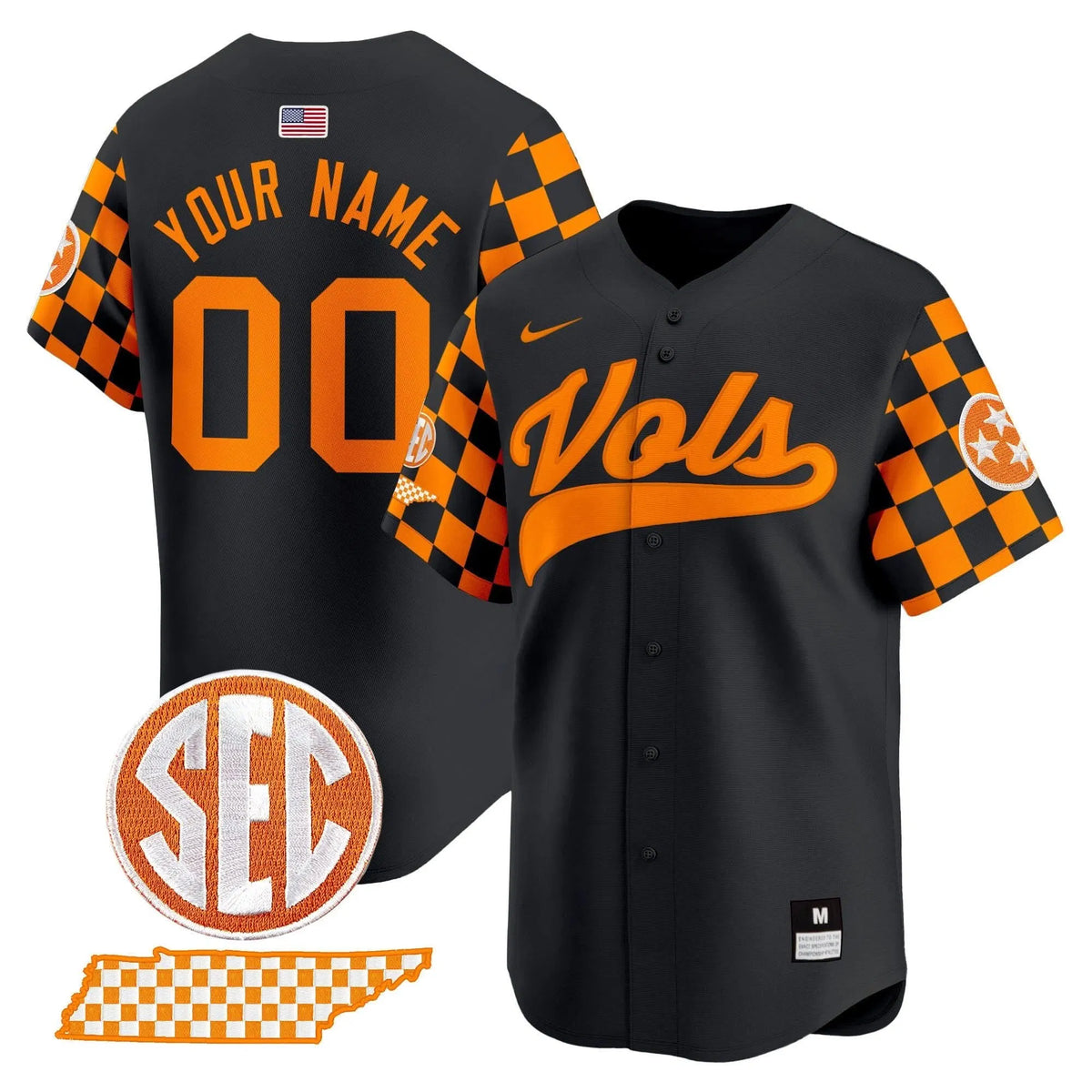 Personalized TV Checkerboard 2026 Vapor Premier Limited Baseball Custom Jersey - Stitched - Black Stitched