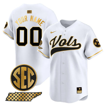 Personalized TV 2026 Vapor Premier Limited Baseball Custom Jersey - Stitched - White Gold Stitched
