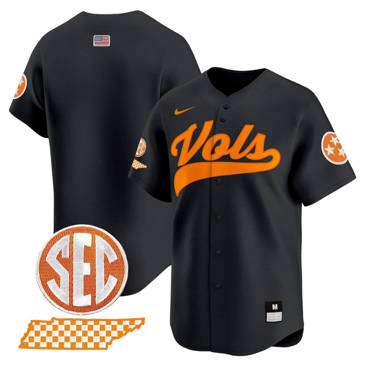 Personalized TV 2026 Vapor Premier Limited Baseball Jersey - Stitched - Black / Team Stitched