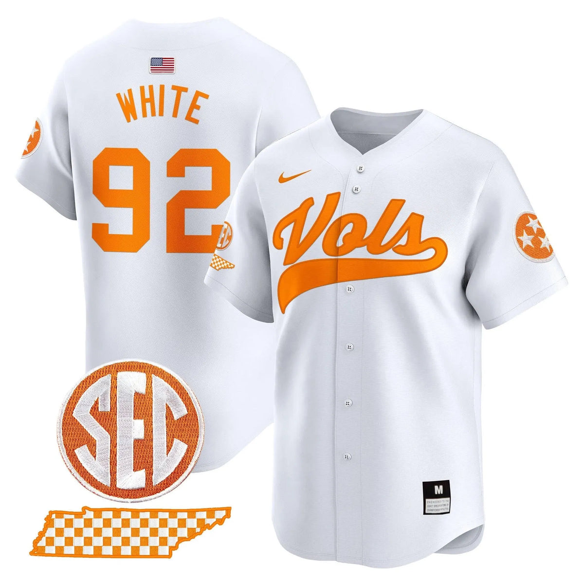 Personalized TV 2026 Vapor Premier Limited Baseball Jersey - Stitched - White / Reggie White Stitched
