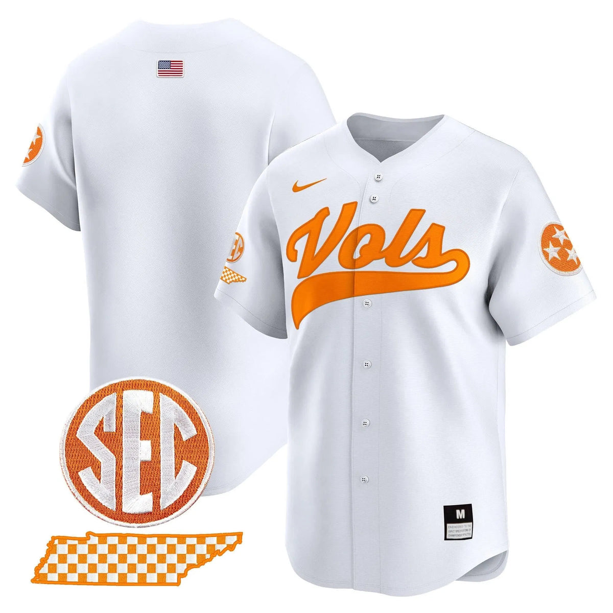 Personalized TV 2026 Vapor Premier Limited Baseball Jersey - Stitched - White / Team Stitched