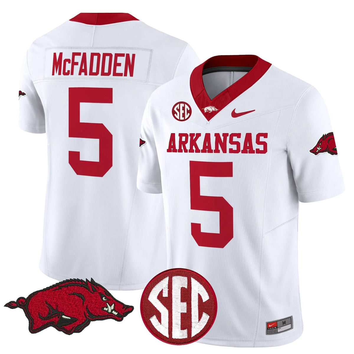 Personalized AR Vapor Limited Jersey - White / Darren McFadden Stitched