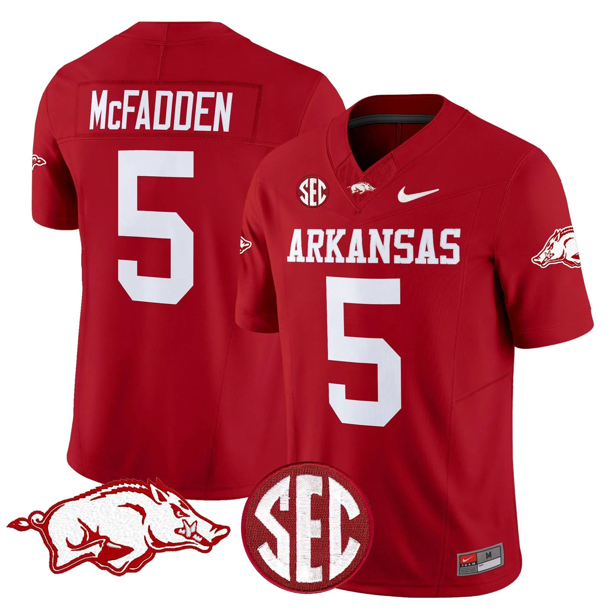 Personalized AR Vapor Limited Jersey - Cardinal / Darren McFadden Stitched