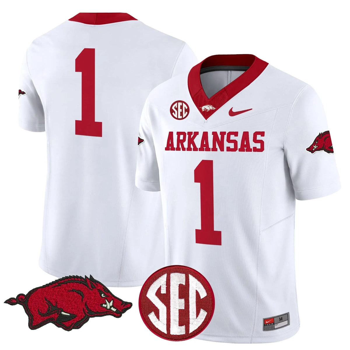 Personalized AR Vapor Limited Jersey - White / #1 Team Stitched