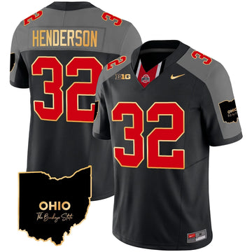 Personalized OSB 2026 Home Patch Gold Trim Vapor Limited Jersey V2 - Black Special / Treveyon Henderson Stitched