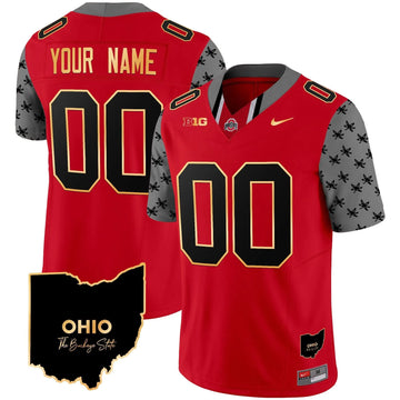 Personalized OSB 2026 Home Patch Gold Trim Vapor Limited Custom Jersey V2 - Red Stitched