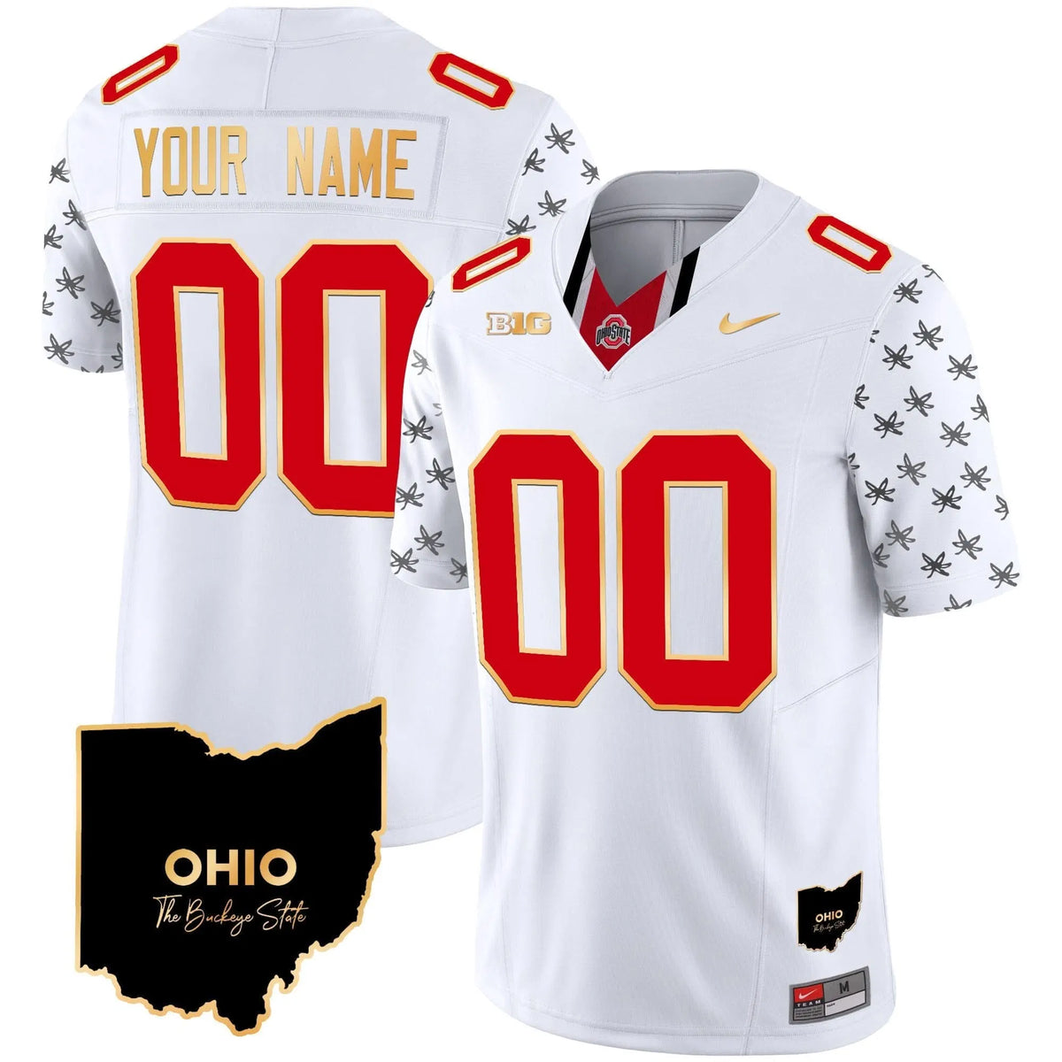 Personalized OSB 2026 Home Patch Gold Trim Vapor Limited Custom Jersey V2 - White Limited Stitched