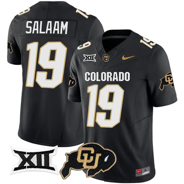 Personalized CB Vapor Limited Jersey V2 - Big 12 XII Patch - Black / Rashaan Salaam Stitched
