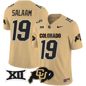 Personalized CB Vapor Limited Jersey V2 - Big 12 XII Patch - Gold / Rashaan Salaam Stitched