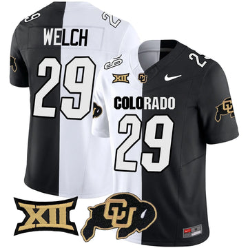 Personalized CB Vapor Limited Jersey V2 - Big 12 XII Patch - Stripeout / Micah Welch Stitched